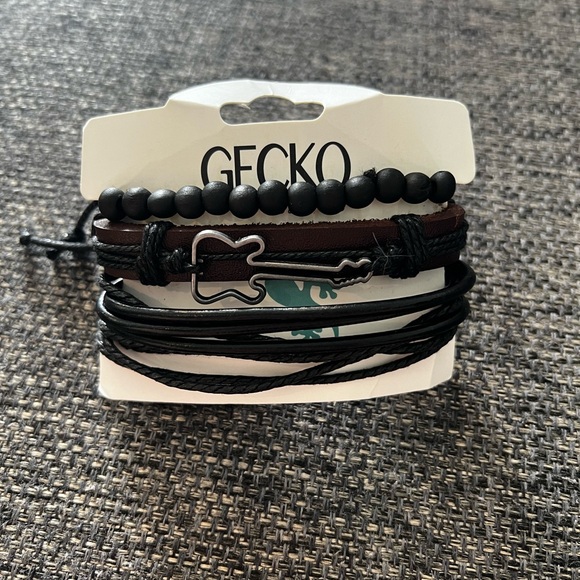 Gecko men’s guitar leather bracelets - Picture 2 of 3
